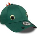 casquette-courbee-verte-snapback-pour-enfant-9forty-dino-face-new-era