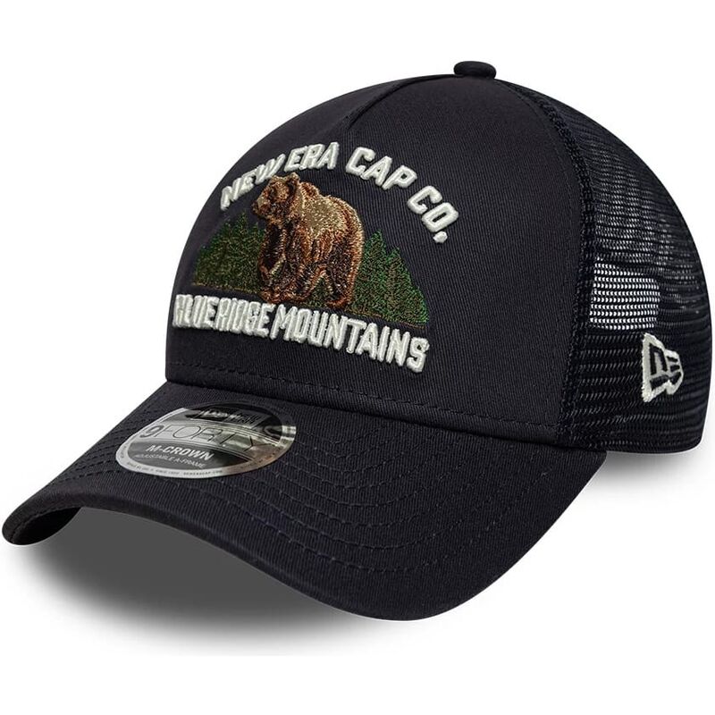 casquette-trucker-bleue-marine-9forty-m-crown-a-frame-graphic-blue-ridge-mountains-new-era casquette-trucker-bleue-marine-9forty-m-crown-a-frame-graphic-blue-ridge-mountains-new-era