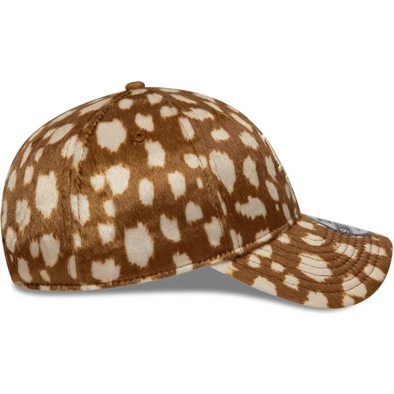 casquette-courbee-marron-ajustable-9twenty-animal-print-los-angeles-dodgers-mlb-new-era