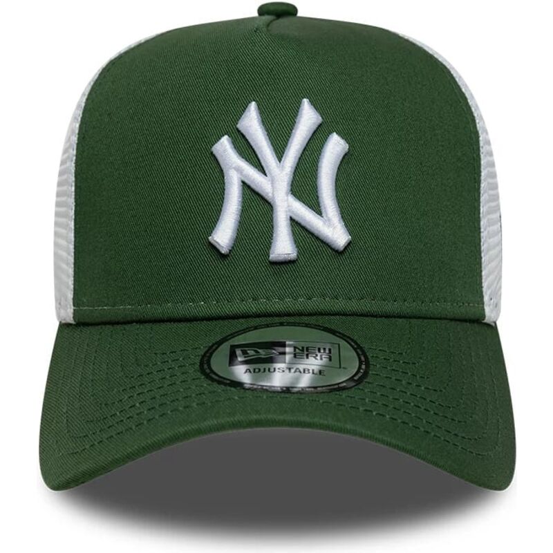 casquette-trucker-verte-et-blanche-a-frame-league-essential-new-york-yankees-mlb-new-era