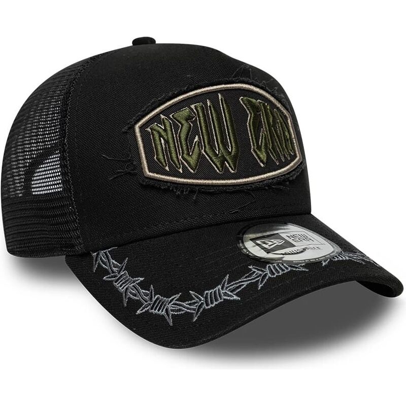 casquette-trucker-noire-e-frame-distressed-patch-new-era casquette-trucker-noire-e-frame-distressed-patch-new-era