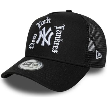 Casquette trucker noire A Frame Wordmark New York Yankees MLB New Era