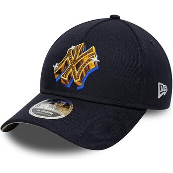 Casquette courbée bleue marine snapback 9FORTY M-Crown A Frame Emblem New York Yankees MLB New Era
