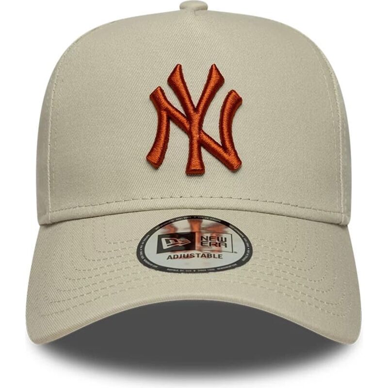 casquette-courbee-beige-snapback-avec-logo-marron-e-frame-league-essential-new-york-yankees-mlb-new-era casquette-courbee-beige-snapback-avec-logo-marron-e-frame-league-essential-new-york-yankees-mlb-new-era