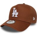 casquette-courbee-marron-snapback-e-frame-league-essential-los-angeles-dodgers-mlb-new-era