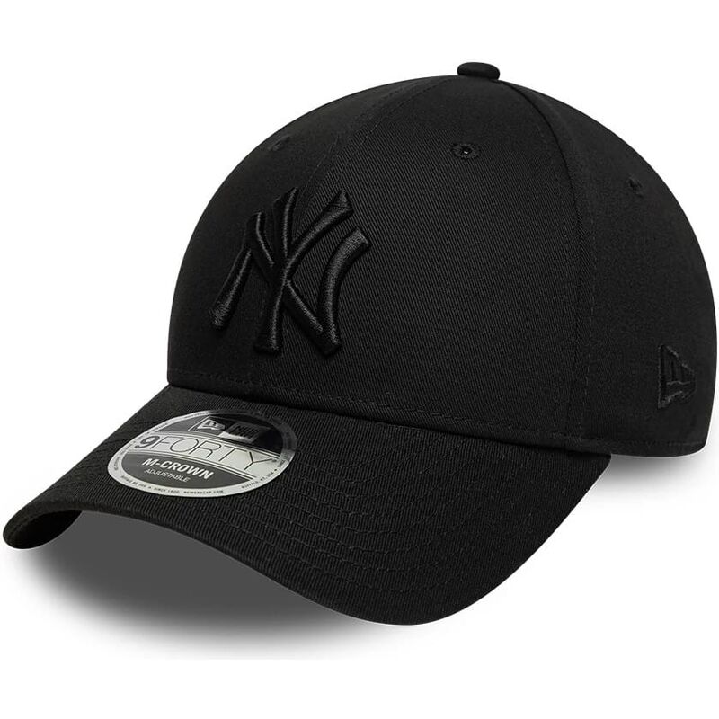 casquette-courbee-noire-snapback-avec-logo-noir-9forty-m-crown-new-york-yankees-mlb-new-era