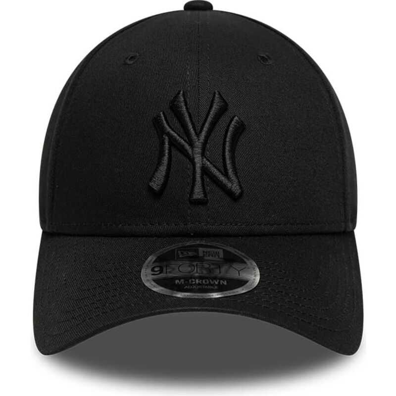 casquette-courbee-noire-snapback-avec-logo-noir-9forty-m-crown-new-york-yankees-mlb-new-era