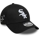 casquette-courbee-noire-snapback-9forty-m-crown-side-script-chicago-white-sox-mlb-new-era