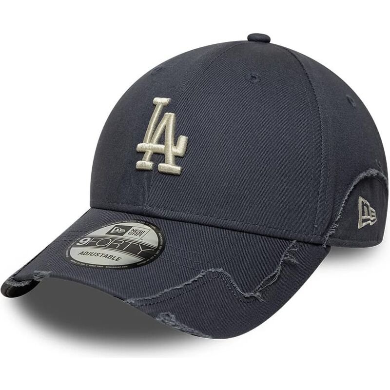 casquette-courbee-grise-ajustable-9forty-stitched-los-angeles-dodgers-mlb-new-era