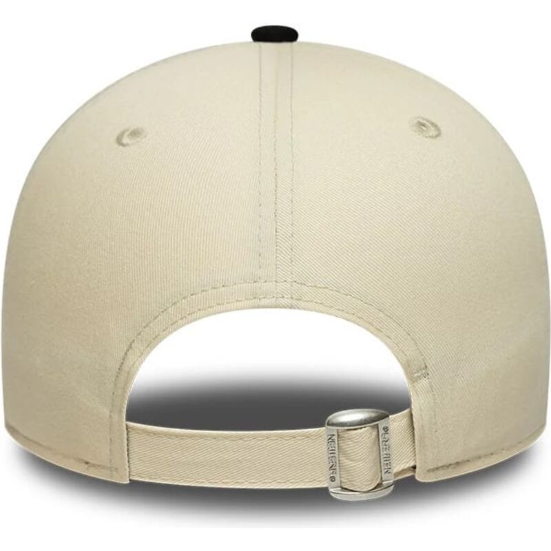casquette-courbee-beige-et-noire-ajustable-9forty-colour-block-las-vegas-raiders-nfl-new-era