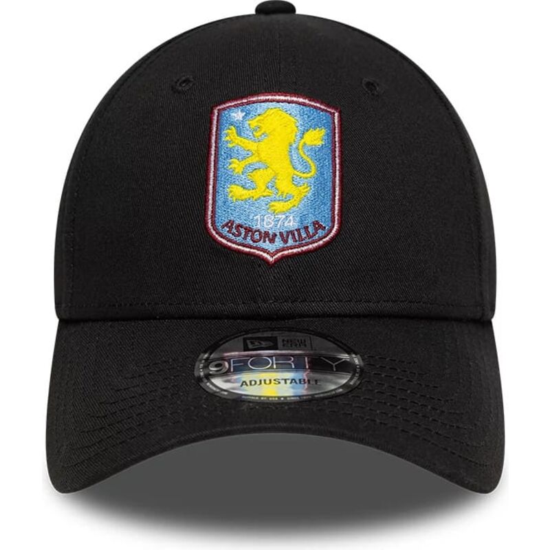 casquette-courbee-noire-ajustable-9forty-core-aston-villa-football-club-premier-league-new-era