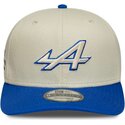 casquette-courbee-beige-et-bleue-snapback-9seventy-stretch-snap-contrast-visor-alpine-f1-team-formula-1-new-era