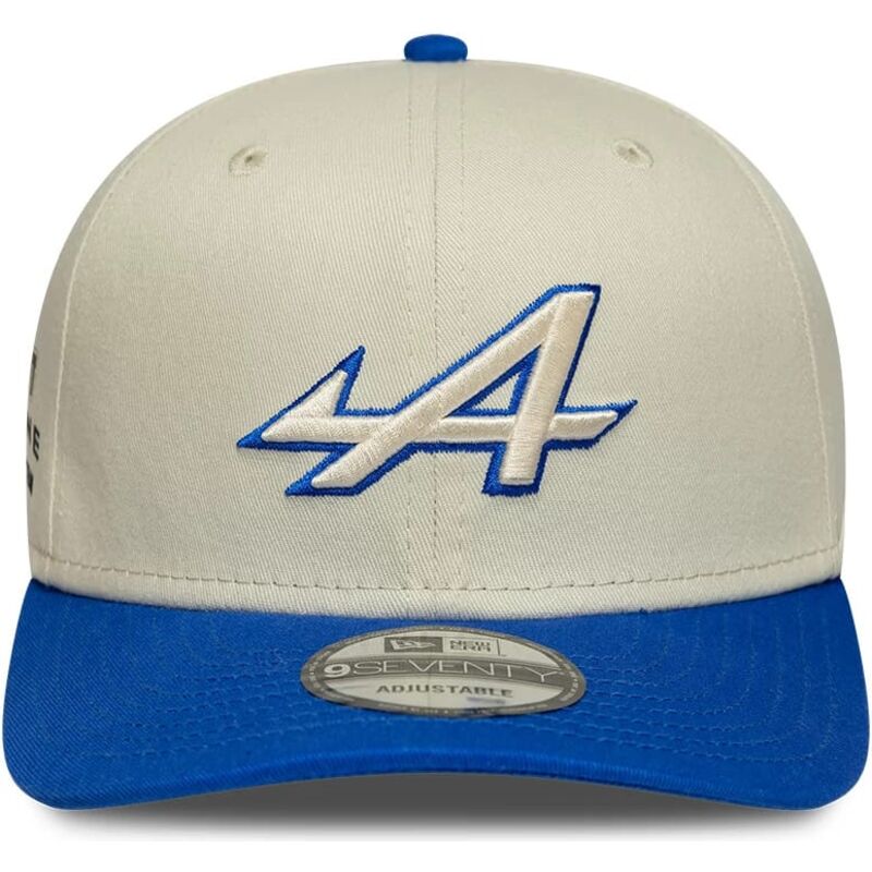 casquette-courbee-beige-et-bleue-snapback-9seventy-stretch-snap-contrast-visor-alpine-f1-team-formula-1-new-era