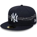casquette-plate-bleue-marine-ajustee-59fifty-icon-new-york-yankees-mlb-new-era