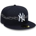 casquette-plate-bleue-marine-ajustee-59fifty-icon-new-york-yankees-mlb-new-era