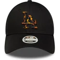 casquette-courbee-noire-ajustable-pour-femme-9forty-tort-infill-los-angeles-dodgers-mlb-new-era