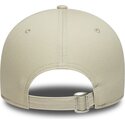 casquette-courbee-beige-ajustable-avec-logo-vert-fonce-9forty-league-essential-new-york-yankees-mlb-new-era