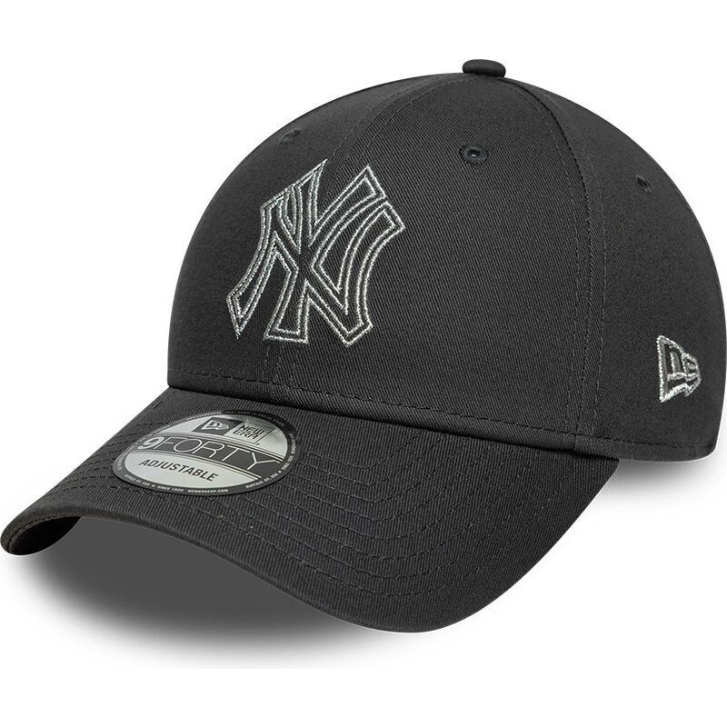 casquette-courbee-grise-ajustable-9forty-metallic-outline-new-york-yankees-mlb-new-era casquette-courbee-grise-ajustable-9forty-metallic-outline-new-york-yankees-mlb-new-era