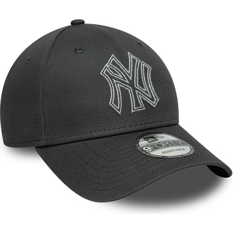 casquette-courbee-grise-ajustable-9forty-metallic-outline-new-york-yankees-mlb-new-era casquette-courbee-grise-ajustable-9forty-metallic-outline-new-york-yankees-mlb-new-era
