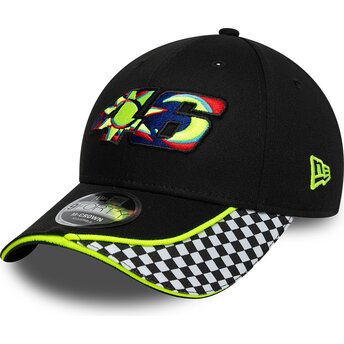 Casquette courbée noire ajustable 9FORTY M-Crown Check Valentino Rossi VR46 MotoGP New Era