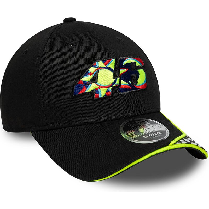 casquette-courbee-noire-ajustable-9forty-m-crown-check-valentino-rossi-vr46-motogp-new-era