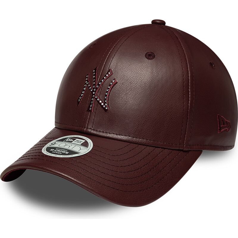 casquette-courbee-marron-snapback-pour-femme-9forty-m-crown-pu-diamante-new-york-yankees-mlb-new-era casquette-courbee-marron-snapback-pour-femme-9forty-m-crown-pu-diamante-new-york-yankees-mlb-new-era