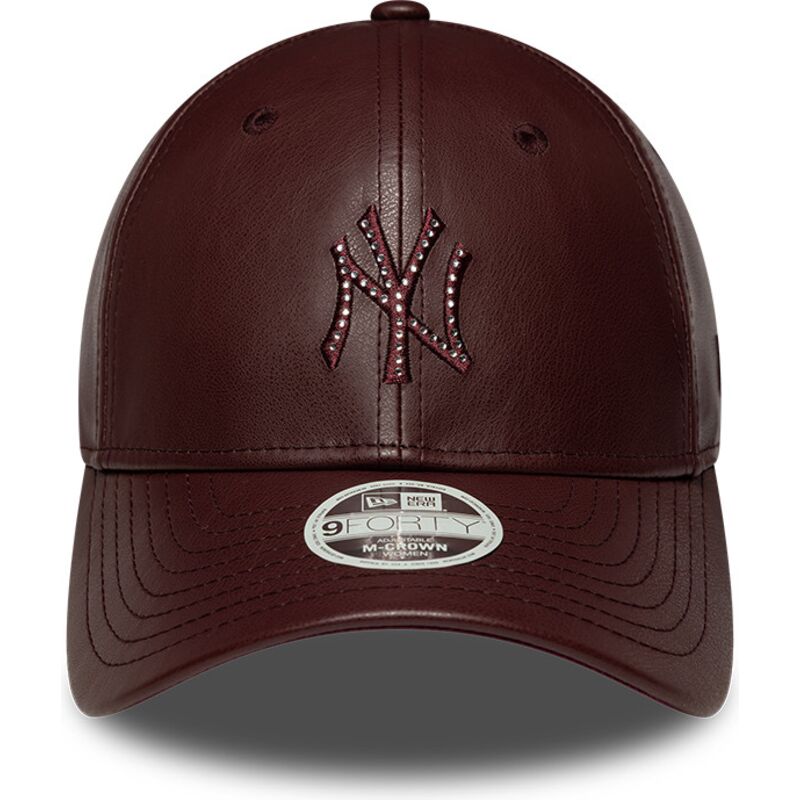 casquette-courbee-marron-snapback-pour-femme-9forty-m-crown-pu-diamante-new-york-yankees-mlb-new-era casquette-courbee-marron-snapback-pour-femme-9forty-m-crown-pu-diamante-new-york-yankees-mlb-new-era