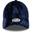 casquette-courbee-bleue-marine-ajustable-pour-femme-avec-logo-bleu-marine-9twenty-velour-los-angeles-dodgers-mlb-new-era