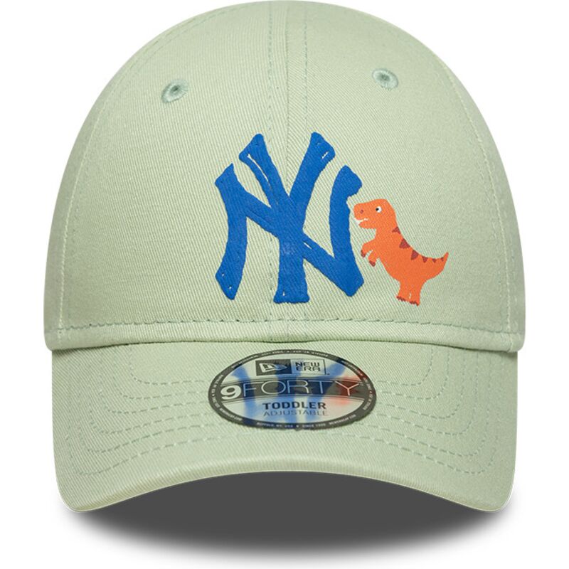 casquette-courbee-verte-ajustable-pour-enfant-avec-logo-bleu-9forty-dino-icon-new-york-yankees-mlb-new-era