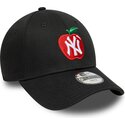 casquette-courbee-noire-ajustable-pour-enfant-9forty-fruit-icon-apple-new-york-yankees-mlb-new-era