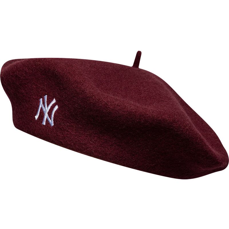 beret-grenat-rouge-wool-script-new-york-yankees-mlb-new-era