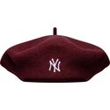 beret-grenat-rouge-wool-script-new-york-yankees-mlb-new-era