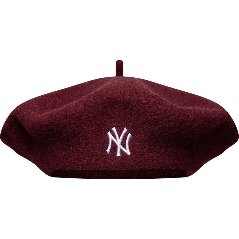 beret-grenat-rouge-wool-script-new-york-yankees-mlb-new-era