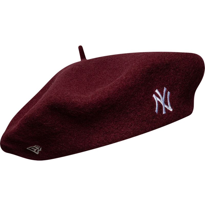 beret-grenat-rouge-wool-script-new-york-yankees-mlb-new-era