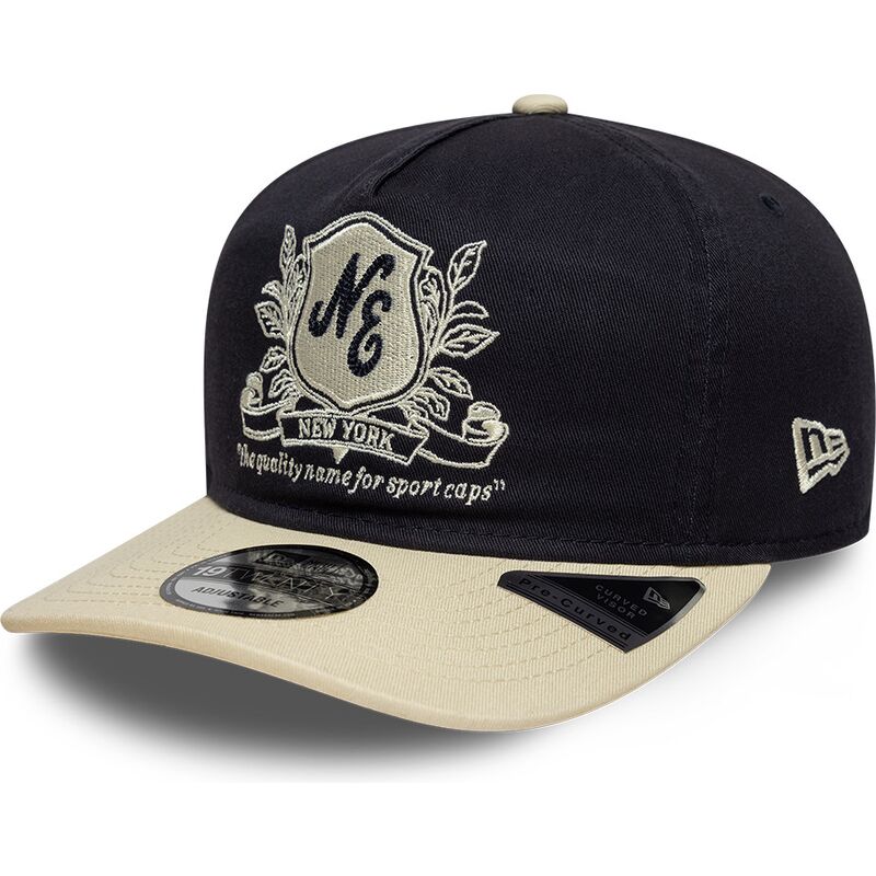 casquette-courbee-bleue-marine-et-beige-ajustable-19twenty-washed-graphic-new-era casquette-courbee-bleue-marine-et-beige-ajustable-19twenty-washed-graphic-new-era