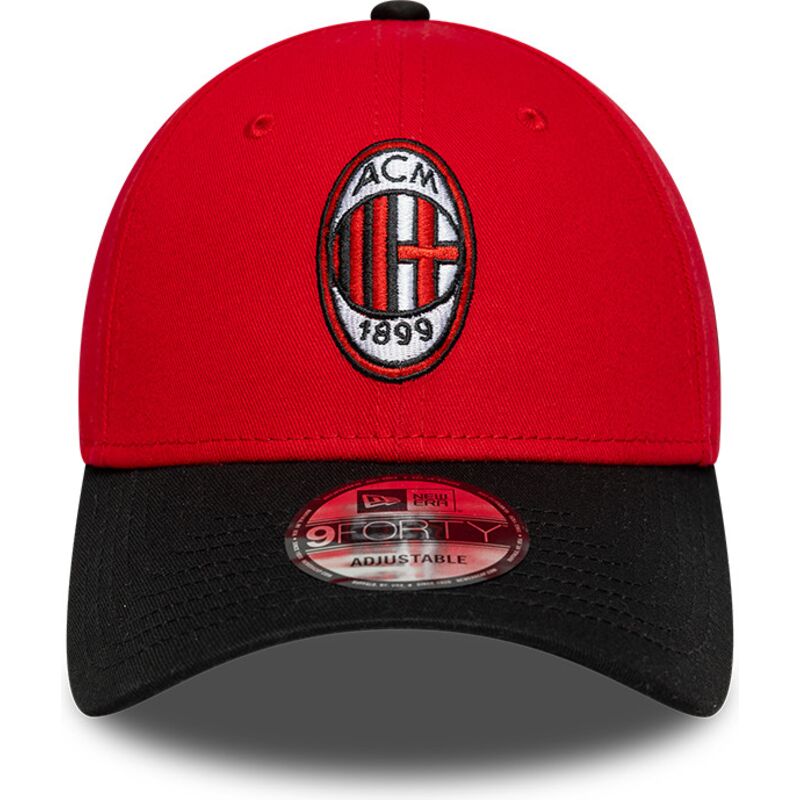 casquette-courbee-rouge-et-noire-ajustable-9forty-contrast-ac-milan-serie-a-new-era