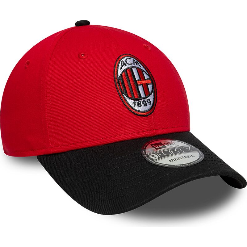 casquette-courbee-rouge-et-noire-ajustable-9forty-contrast-ac-milan-serie-a-new-era