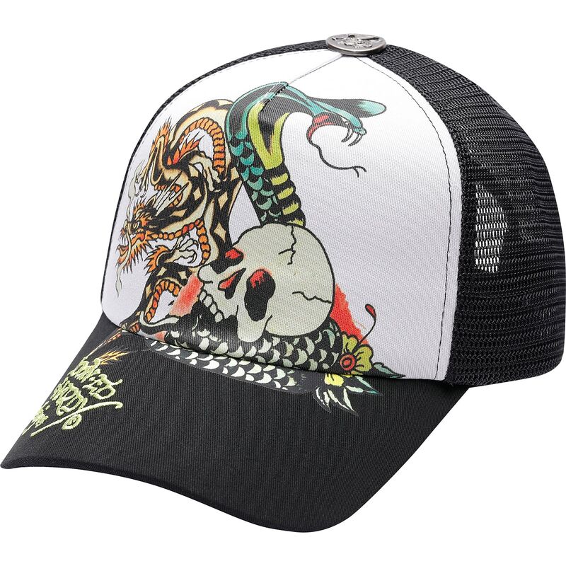 casquette-trucker-noire-et-blanche-snake-and-skull-ed-hardy casquette-trucker-noire-et-blanche-snake-and-skull-ed-hardy
