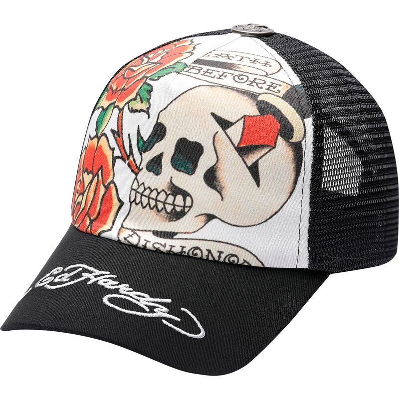 casquette-trucker-noire-et-blanche-before-dishonor-ed-hardy casquette-trucker-noire-et-blanche-before-dishonor-ed-hardy