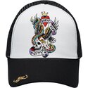 casquette-trucker-noire-et-blanche-nyc-ed-hardy