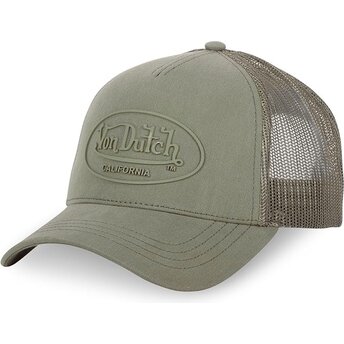 Casquette trucker verte avec logo vert LOG09 Von Dutch
