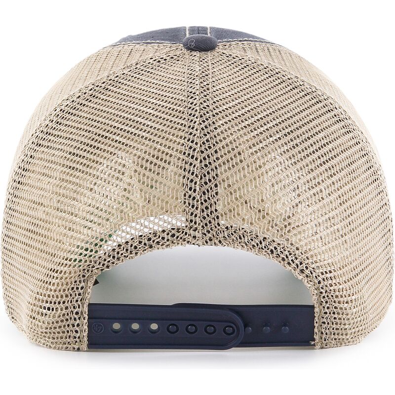 casquette-trucker-grise-et-beige-clean-up-trawler-vintage-navy-new-york-yankees-mlb-47-brand