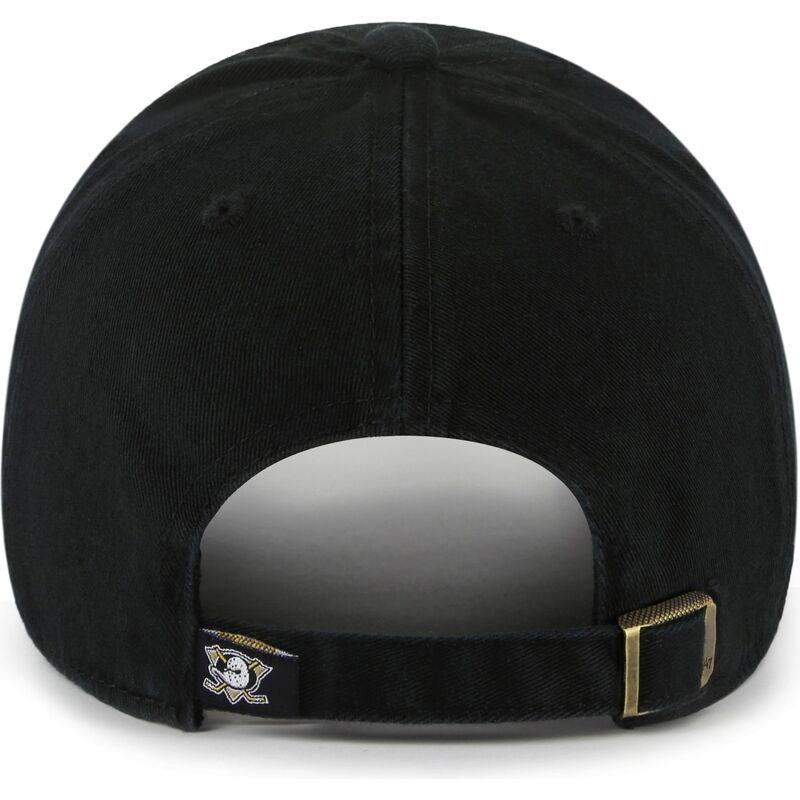 casquette-courbee-noire-ajustable-clean-up-anaheim-ducks-nhl-47-brand