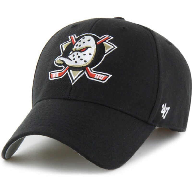 casquette-courbee-noire-ajustable-mvp-essential-anaheim-ducks-nhl-47-brand
