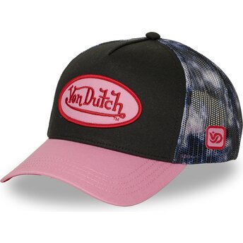 Casquette trucker noire et rose SPACE Von Dutch
