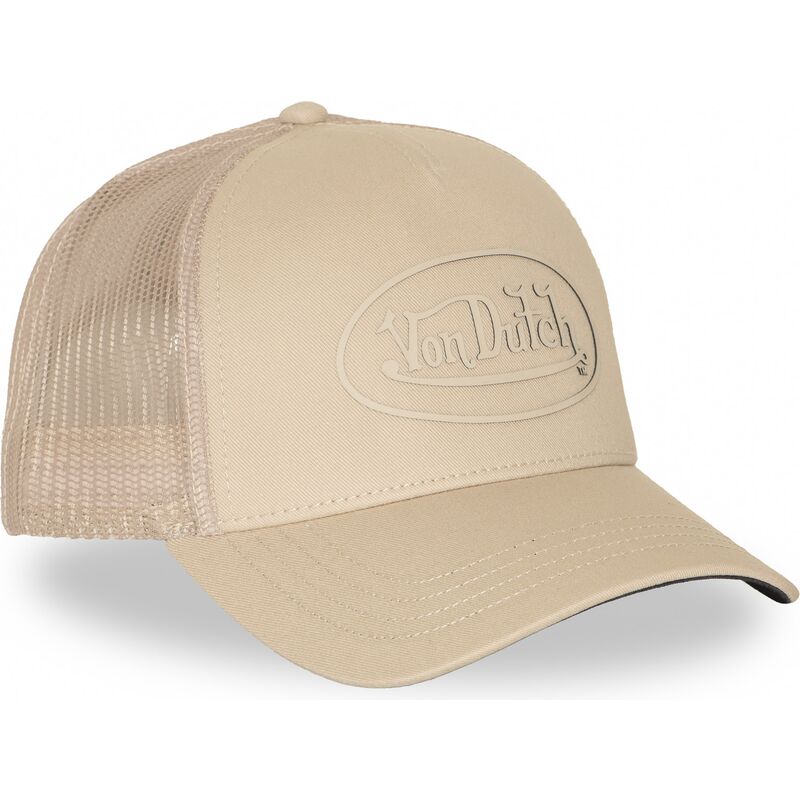 casquette-trucker-beige-log23-von-dutch casquette-trucker-beige-log23-von-dutch