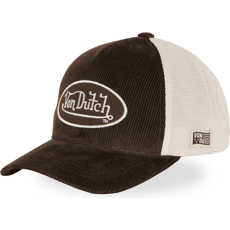 casquette-trucker-marron-et-beige-ajustable-lof-b49-von-dutch casquette-trucker-marron-et-beige-ajustable-lof-b49-von-dutch