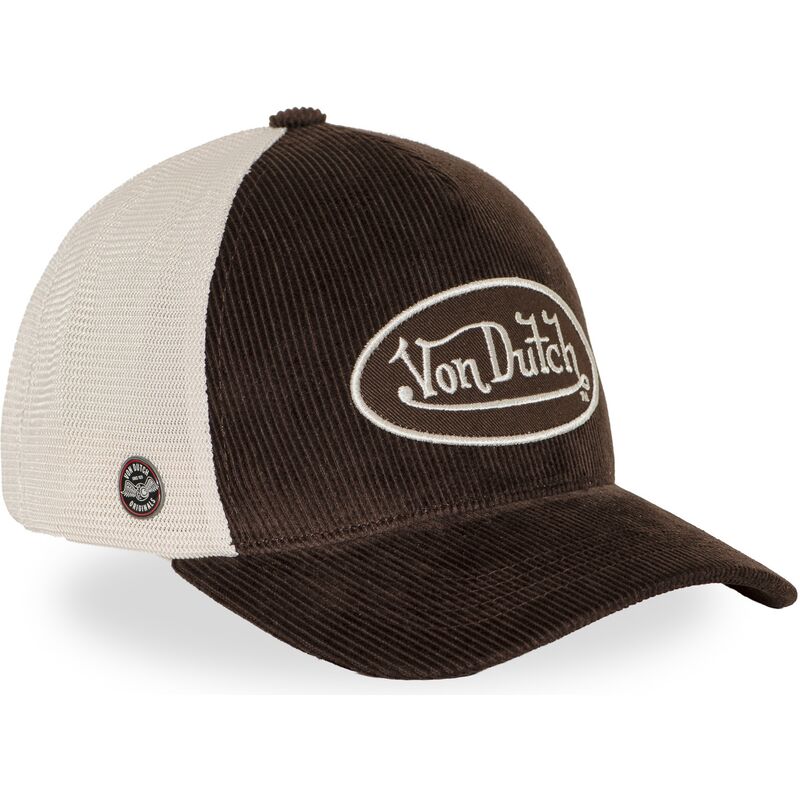 casquette-trucker-marron-et-beige-ajustable-lof-b49-von-dutch casquette-trucker-marron-et-beige-ajustable-lof-b49-von-dutch