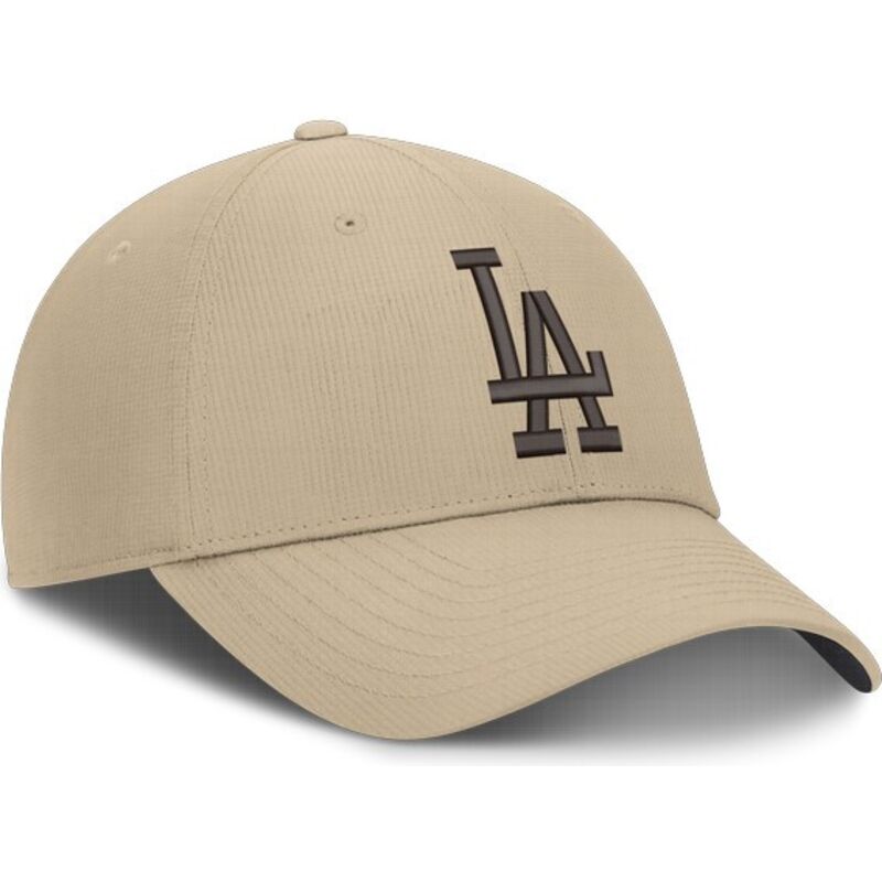 casquette-courbee-beige-ajustable-avec-logo-marron-club-structured-uv-poly-ripstop-los-angeles-dodgers-mlb-nike