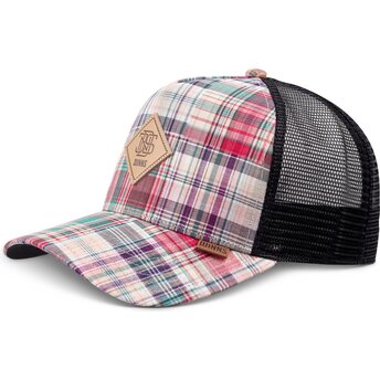Casquette trucker multicolore HFT Patch Check Red Djinns